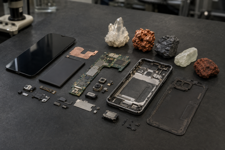 de onde vêm os materiais do celular
