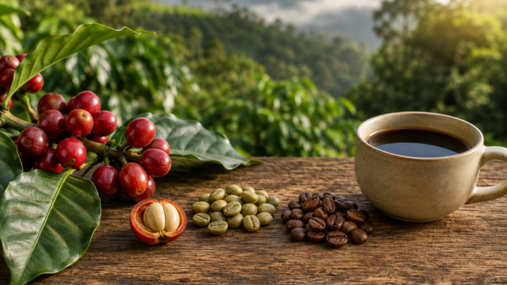 de onde vem o café